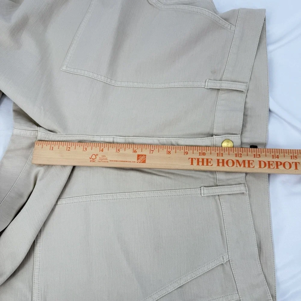 J. Crew Sz 32 Camp Pocket Wide Leg‎ Pants in "Natural"Stretch Cotton Preppy - Picture 8 of 10